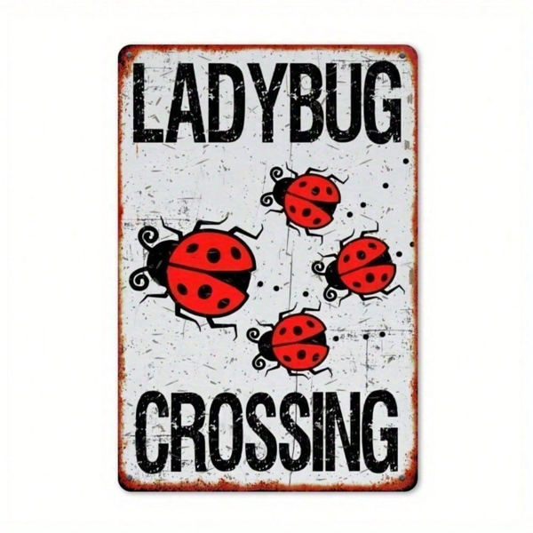 CIFbuy8x12 英寸 ( 20.3x30.5cm )复古风乡村风铝合金标牌Ladybug（TikTok、temu下自提）-6