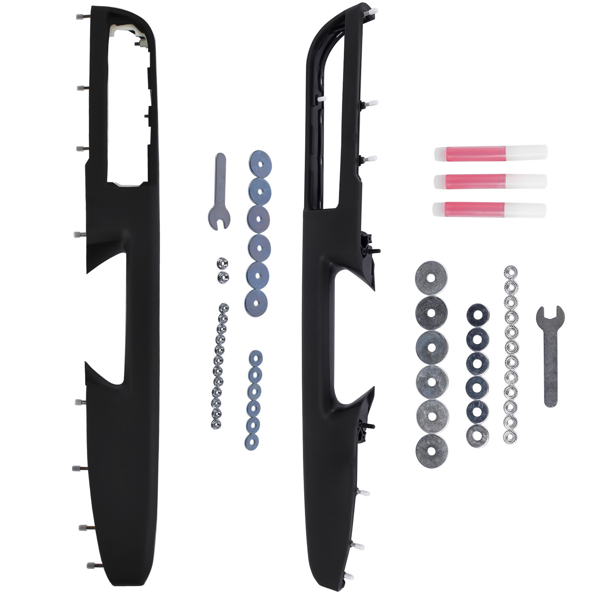 门扶手 Front Driver and Passenger Side Door Armrest Black for Chevy Avalanche Tahoe Silverado Suburban GMC Sierra Yukon Stainless Steel 80994 20920362 20954878-2