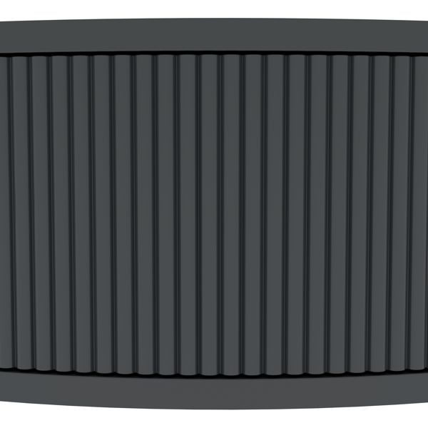 匠心打造的波浪纹半月形控制台桌，深灰色饰面，独特的半月形设计边桌，带2个储物抽屉和底部搁板，适用于客厅、卧室、书房、走廊。-14