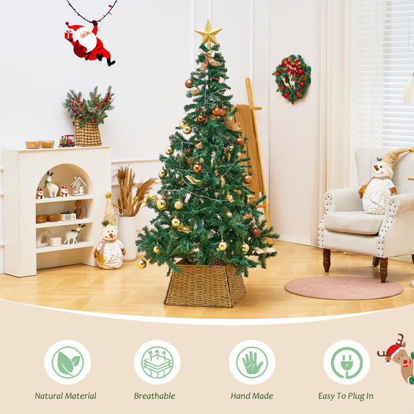 手工编织圣诞树裙-3