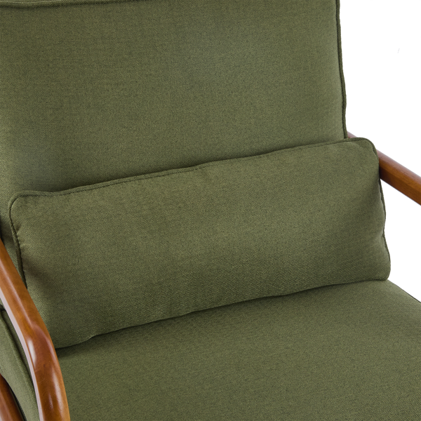 橡木扶手 单人休闲椅  室内休闲椅 橡木 软包 墨绿色 室内休闲椅 1pcs-21