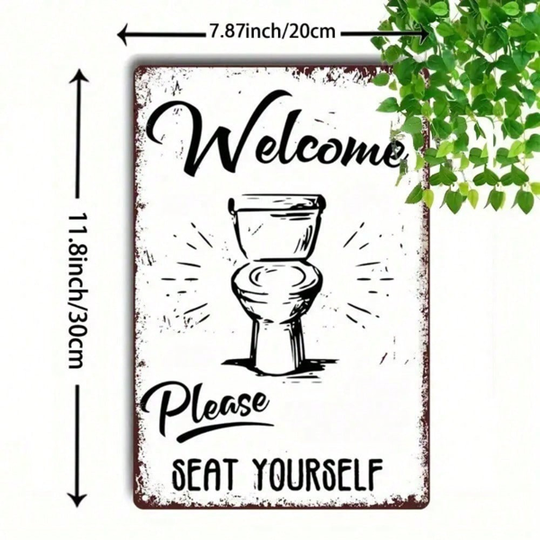 CIFbuy8x12 英寸 ( 20.3x30.5cm )复古风乡村风铝合金标牌适用于酒吧、咖啡馆、Bathroom（TikTok、temu下自提）-2