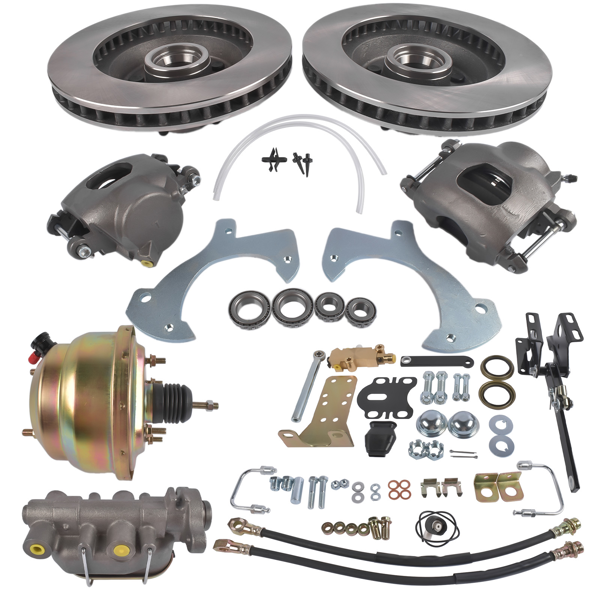 刹车盘套装 Front Disc Brake Conversion Kit Manual Master Cylinder Replacement for Ford Full Size & Galaxie 1957-1972 DBKFSFD64STD-7