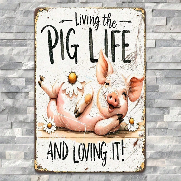 CIFbuy8x12 英寸 ( 20.3x30.5cm )复古风乡村风铝合金标牌Farmhouse适用于家居（TikTok、temu下自提）-6