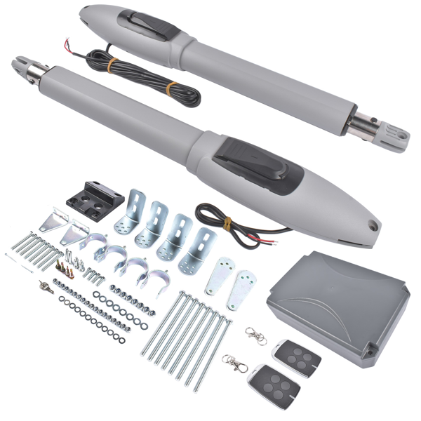 自动开门机 Automatic Dual Swing Gate Opener Kit For Doors up to 660lb with Remote Control-5