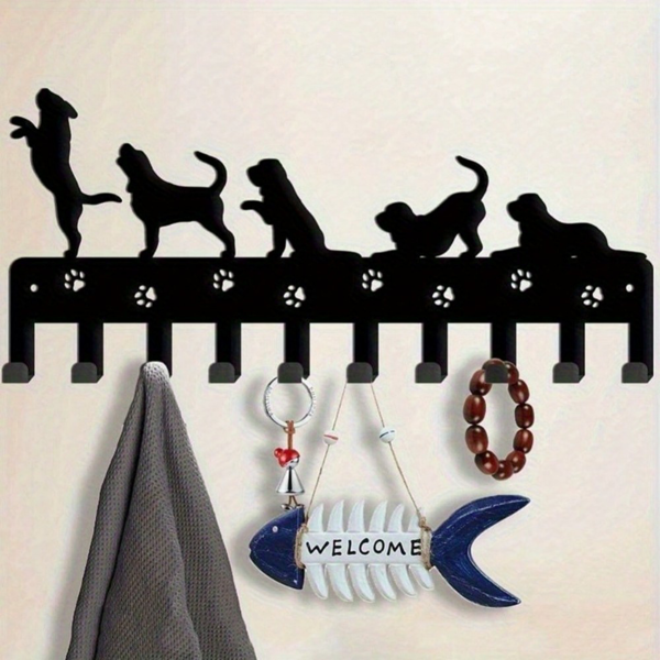 CIFbuy™ 动物造型立式钥匙挂钩架 可拆卸墙面收纳系统（TikTok、temu下自提）-2