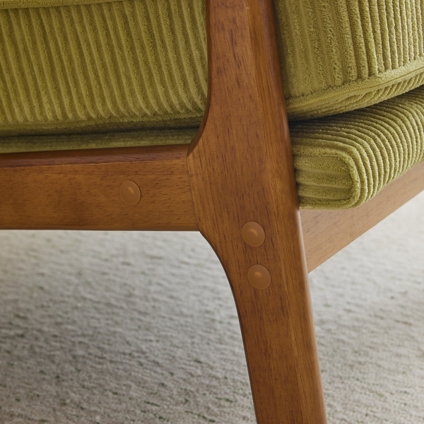 1pcs款 矮扶手椅 65*80*78cm 条绒 橄榄绿 室内休闲椅-9
