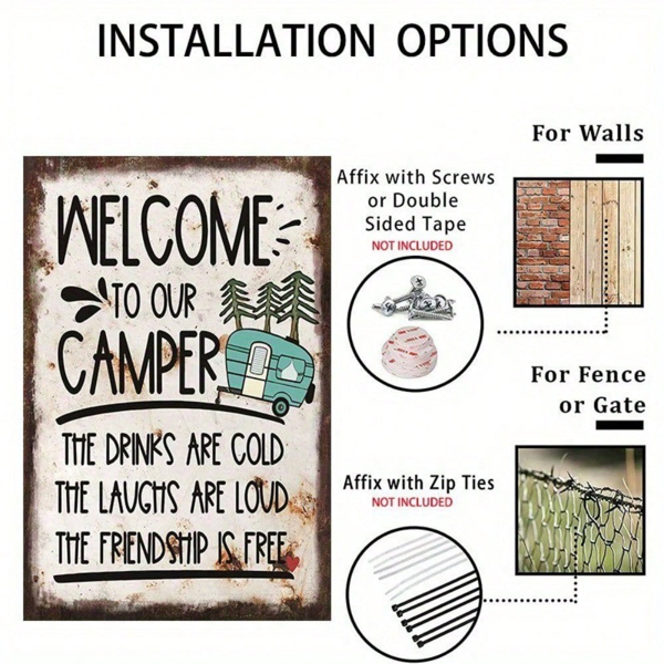 CIFbuy8x12 英寸 ( 20.3x30.5cm )复古风乡村风铝合金标牌（TikTok、temu下自提）-3