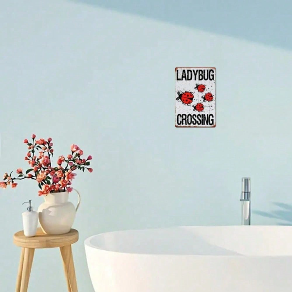 CIFbuy8x12 英寸 ( 20.3x30.5cm )复古风乡村风铝合金标牌Ladybug（TikTok、temu下自提）-1