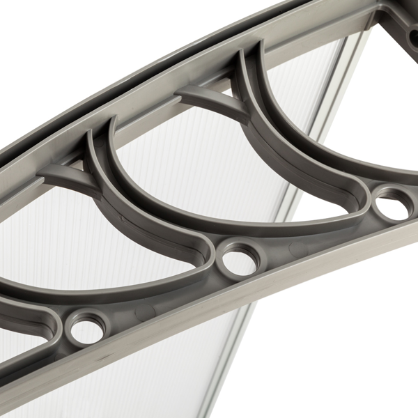 40*32in 透明板灰色支架 雨篷 塑料支架 阳光板 前后铝条-13