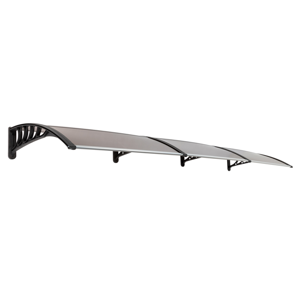 120*38in 棕色板黑色支架 雨篷 塑料支架 阳光板 前后铝条-7