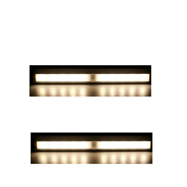 人体感应灯 10灯长条形 白光 单个装 磁吸 电池款-10