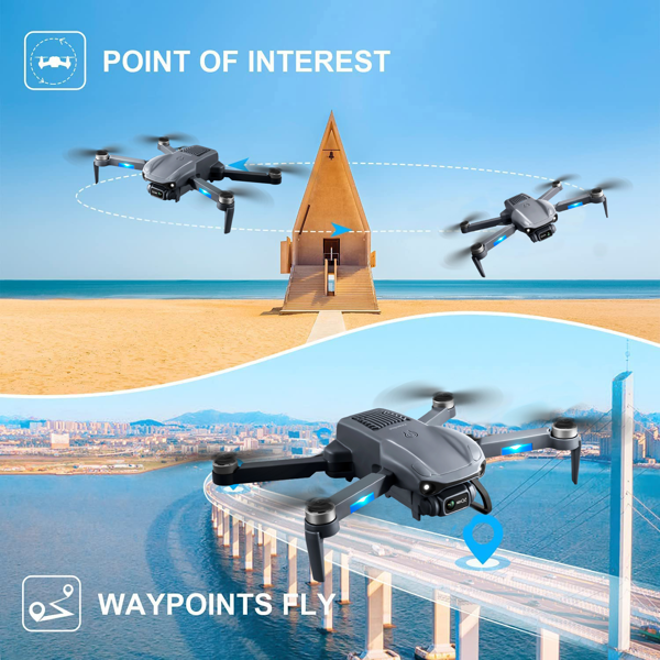 F12 Grey RC Drone GPS 5G WIFI 6K HD Wide Angle Dual Camera Smart Follow Quadcopter,Professional drones/adult drones, for beginners，Logistics is randomly sent by USPS/FEDEX/UPS/UNI-13