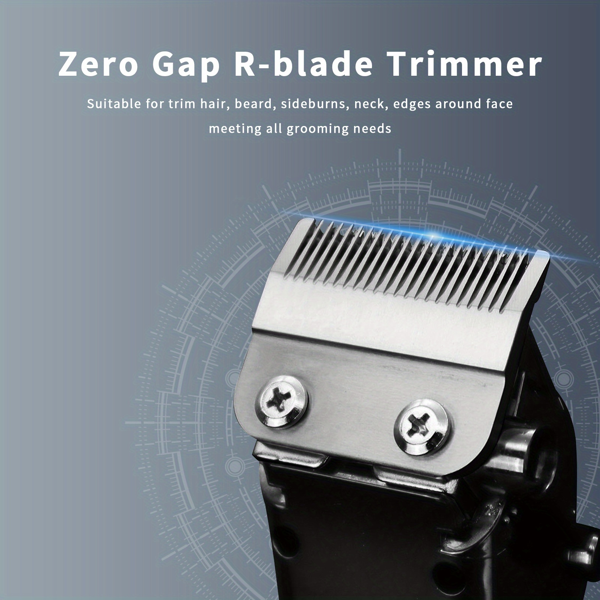 男士专业理发器-无绳理发剪和修剪器套装，用于理发和男士美容，液晶显示，适合送礼，家庭用，发廊用-4