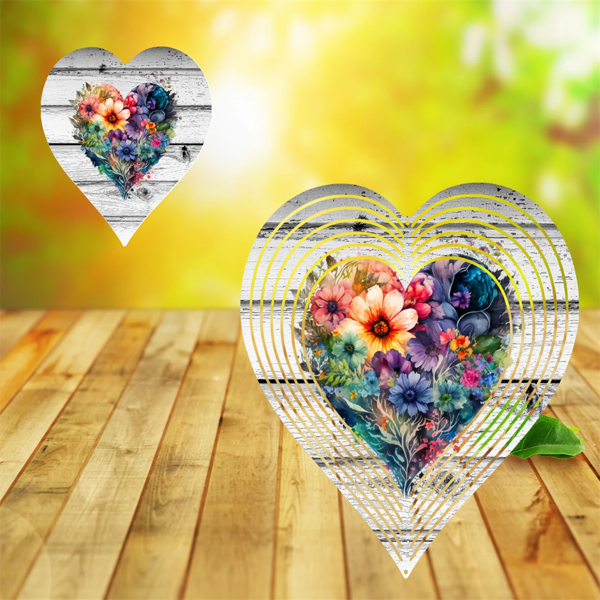 CIFbuy™心形风车定制设计，尺寸为 10 英寸 x 10 英寸（在 TikTok、temu 下可自提）-5