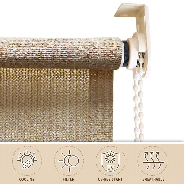 7'X8' 芝麻色HDPE拼接卷帘-12