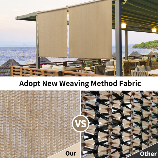 6'X6' 芝麻色HDPE拼接卷帘-8