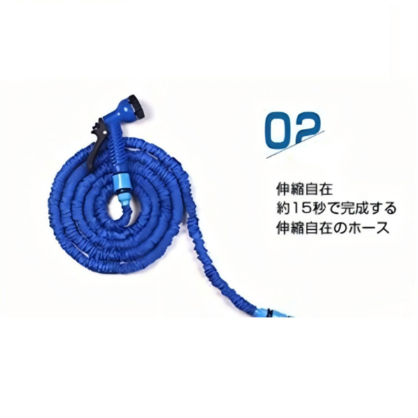 水管 25FT 绿色 (日本三钉接头) 伸缩软管-2