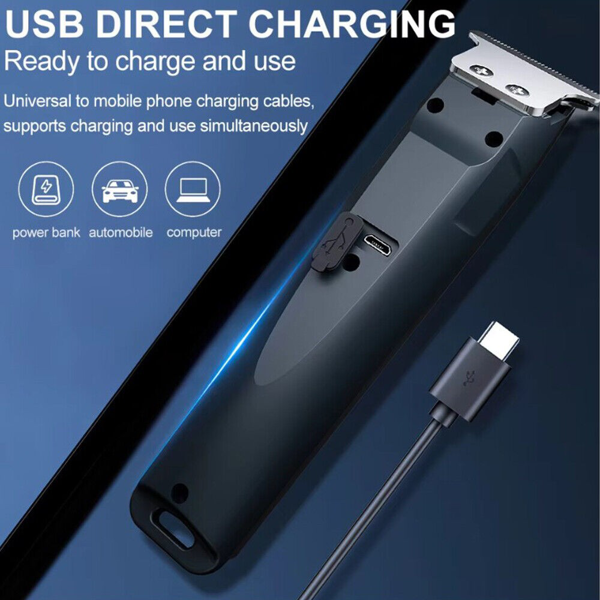 男士专业电动理发器胡须修剪器理发剃须机黑色(物流仅支持发USPS，TK/TEMU仅自提)-5