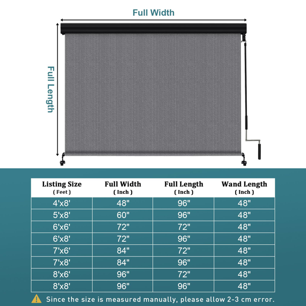 8'X6' 浅灰色HDPE罩壳卷帘-5