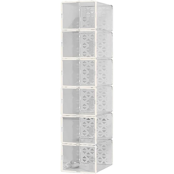 鞋盒 F款 大号 6个装 白色 36*25*19cm（厚斜纹片）-1