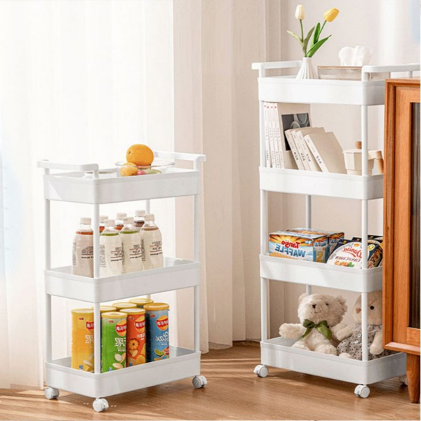 推车置物架 宽22cm 三层 白色 大号6104-10