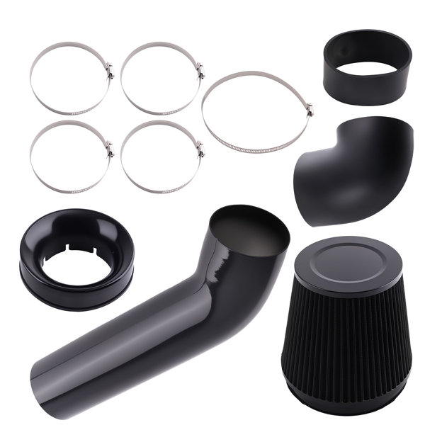 4英寸冷空气进气套件+滤清器，适用于通用LSX LS1 LS2 4.8L/5.3L发动机-2