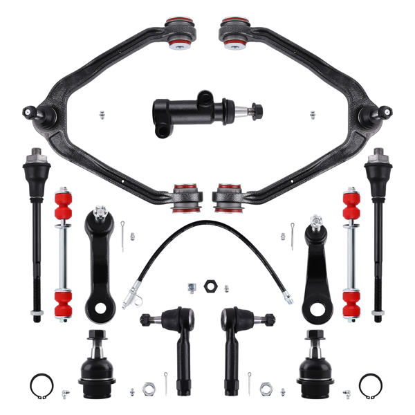 13件式前控制臂套件（含聚氨酯衬套），适用于雪佛兰Silverado/GMC Sierra 1500四驱车型-1
