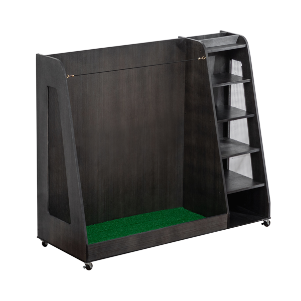 木质高尔夫球包存储架，灰色-1