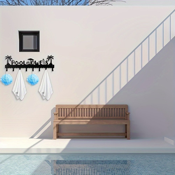 CIFbuy™ 防水防锈金属墙饰椰树海岸装饰带实用挂钩（TikTok、temu下自提）-3