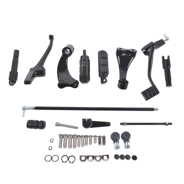 前置脚踏 Forward Controls Foot Pegs Levers Linkages Fit for Harley-Davidson Sportster XL883 1200 2004-2013 Black Aluminum-6