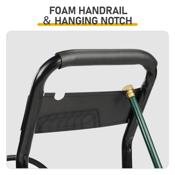 【同款编码：24264623】97*53*100cm 黑色 铁质 带绿色水管 铁轮辐 水管车[不是充气轮胎]-8