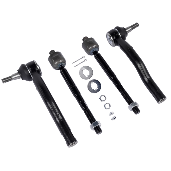 前悬架套件 4x Front Tie Rod Ends Set Outer & Inner Fits for Nissan Altima 2013-2018 Maxima 2016-2023 2.5L 3.5L ES801196 ES801197 EV801066-2