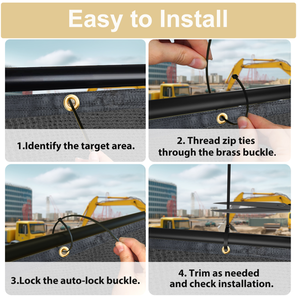 5'X25' 深灰色HDPE围栏-3
