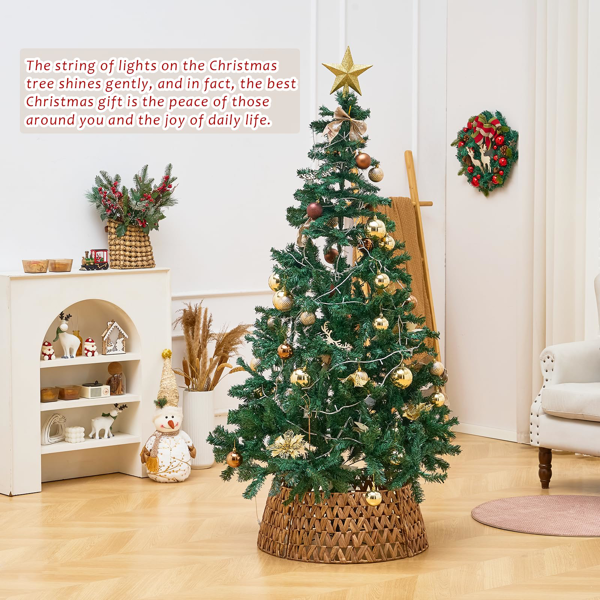 手工编织圣诞树裙-6