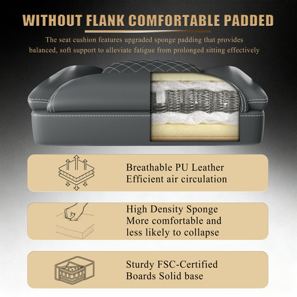 游戏椅，带充气腰托的办公椅，符合人体工学的舒适宽体电脑椅，配有脚凳和联动软扶手，高靠背3D包裹式坐垫-4