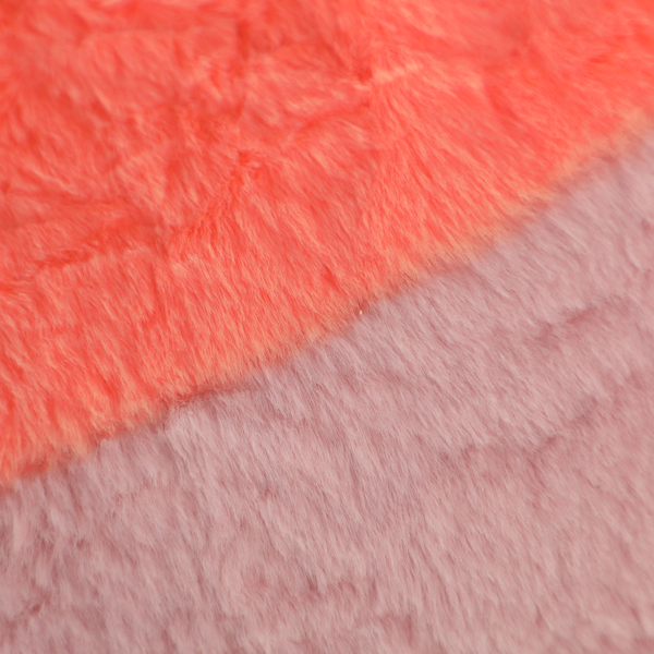 超大豆袋椅、填充海绵丝的多色人造毛皮沙发、客厅大沙发、无需组装、粉色+橙色+绿色-11