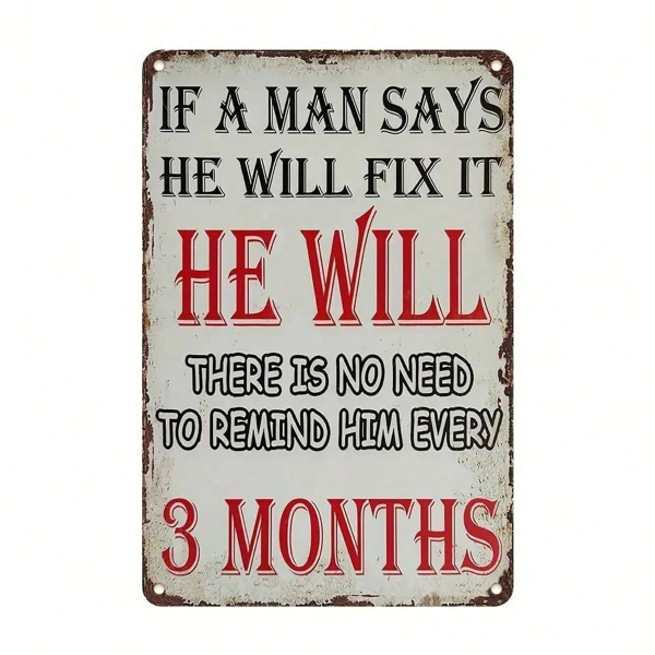 CIFbuy8x12 英寸 ( 20.3x30.5cm )复古风怀旧风铝合金标牌适用于男士空间（TikTok、temu下自提）-5