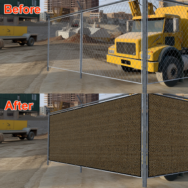 5'X25' 棕色HDPE围栏-7