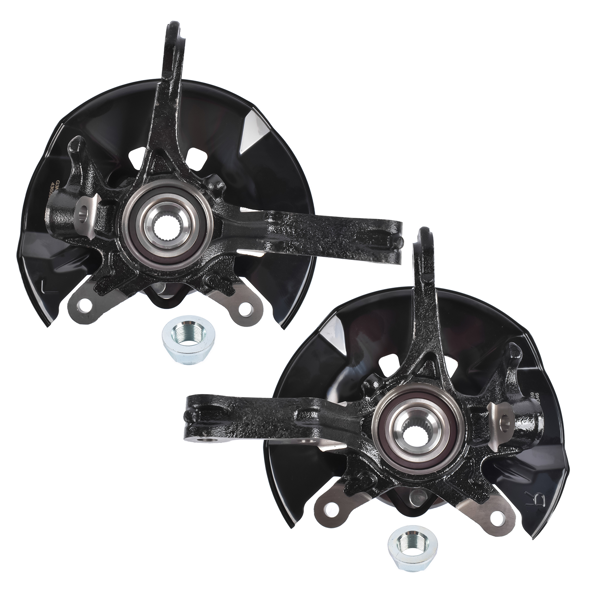 转向节总成 Pair Front Steering Knuckle & Hub Bearing Assembly Replacement for Honda Civic 2012 1.5 1.8L-6