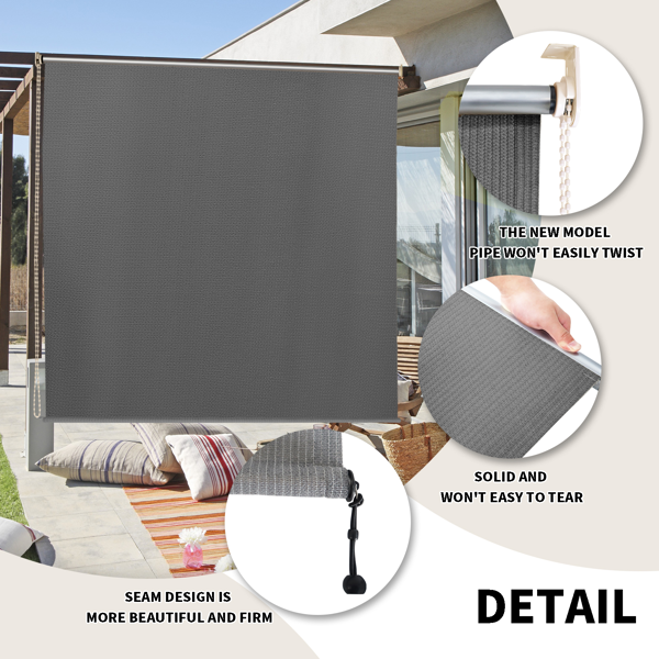 7'X8' 浅灰色HDPE拼接卷帘-7