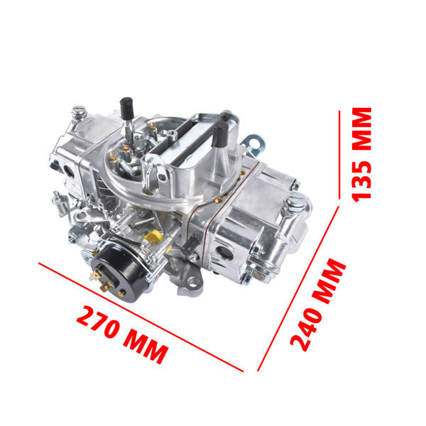 化油器 750 CFM 4 Barrel Double Pumper Carburetor Aluminum Electric Choke BR-67257 Shiny-5
