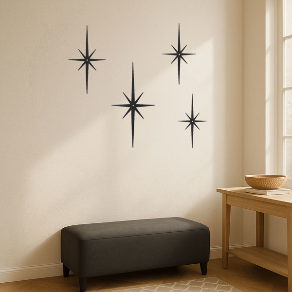 CIFbuy中世纪八角星纹复古铁艺墙饰简约哥特风家居装饰艺术品(TikTok、temu下自提)-2