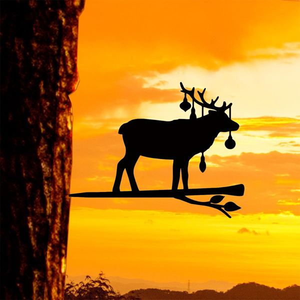 CIFbuy奇幻铁制麋鹿雕塑庭院户外装饰 (TikTok、temu下自提)-8