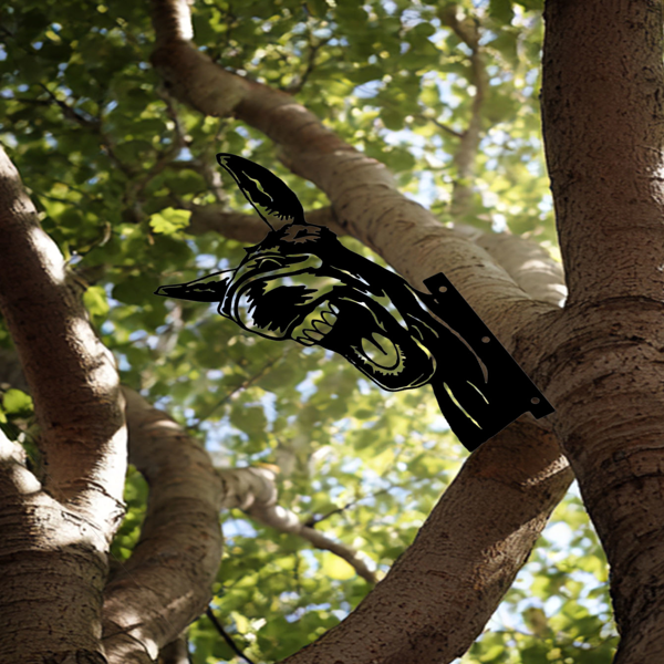 CIFbuy复古铁艺驴子墙面艺术雕塑乡村农舍西部金属装饰庭院花园露台礼物(TikTok、temu下自提)-5