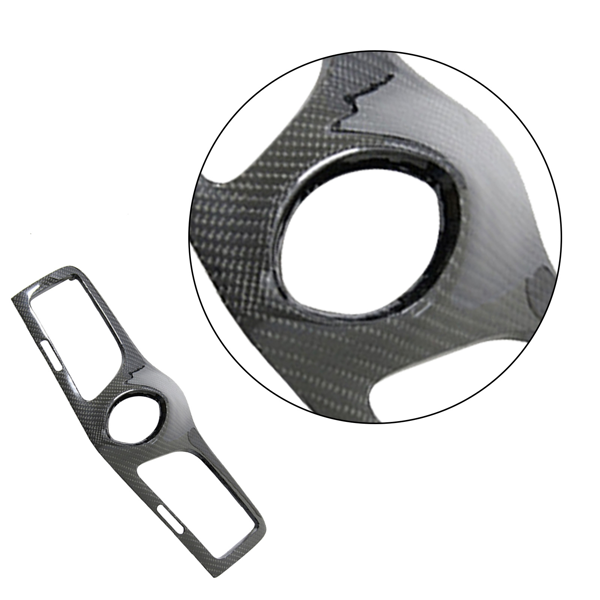 适用于玛莎拉蒂 GranTurismo 08-17 的碳纤维中控台时钟通风面板盖装饰条-12