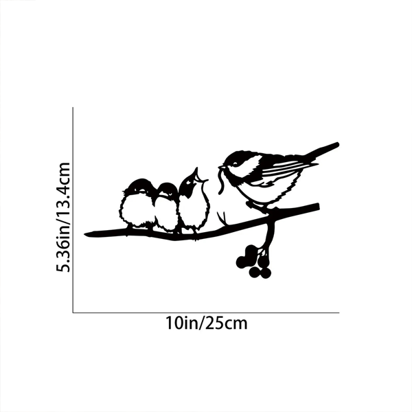 中文标题：CIFbuy复古麻雀墙面装饰 铁制花园庭院艺术雕塑 耐候户外庭院装饰礼物（TikTok、temu下自提）-9