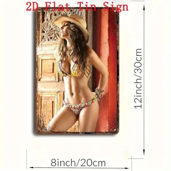 CIFbuy复古金属性感海报 装饰墙画 家居酒吧俱乐部车库男人洞穴浴室装饰（TikTok、temu下自提）-4