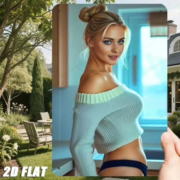 CIFbuy复古中世纪铝墙艺挂饰 8x12英寸 易安装（TikTok、temu下自提）-2