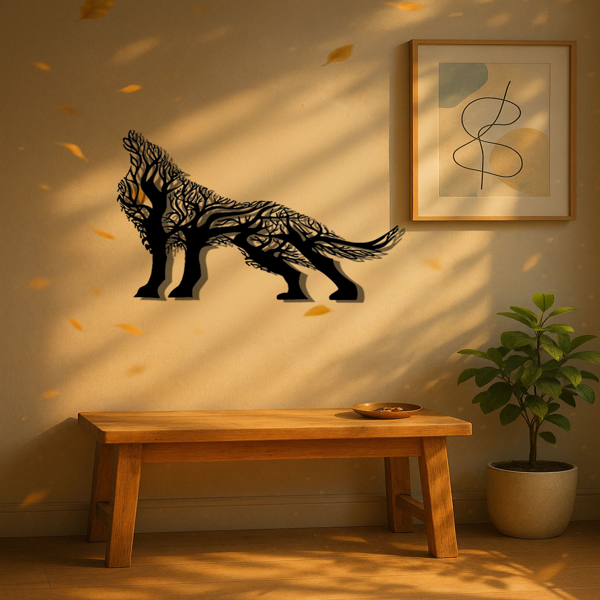 CIFbuy哥特狼嚎铁制墙饰 立体艺术雕塑 客厅书房办公室装饰(TikTok、temu下自提)-6